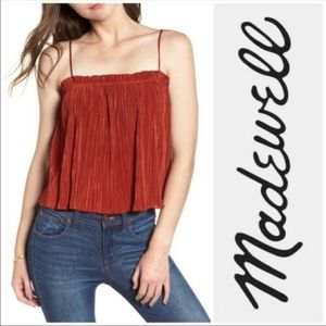 NWT Madewell Nicole pleated flyaway tank xxs